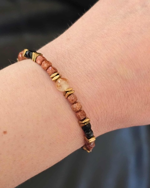 Bransoletka Amira- Piasek Pustyni, Czarny Turmalin, Cytryn