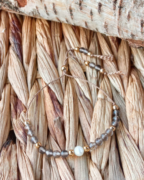 Bransoletka z kwarcu dymnego