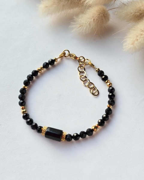 Bransoletka Wenecja z Czarnego Turmalinu
