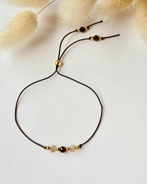 BransoletkaOochrona i Bogactwo- Czarny Turmalin i Cytryn