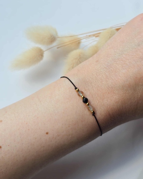 BransoletkaOochrona i Bogactwo- Czarny Turmalin i Cytryn