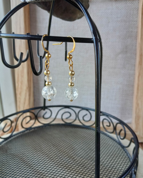 Kolczyki z kryształów górskich