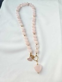 Naszyjnik Bliskość- Kwarc Różowy