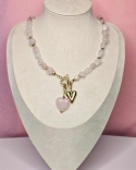 Naszyjnik „Czułość” – kwarc różowy