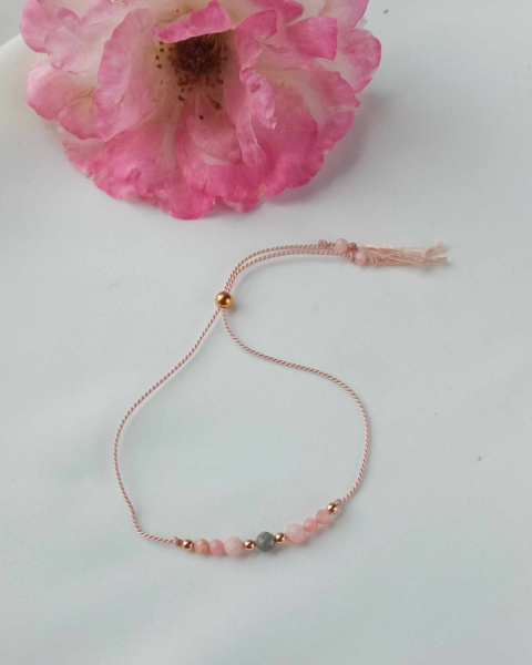 Prezent dla Chrzestnej- Bransoletka Opal i jaspis